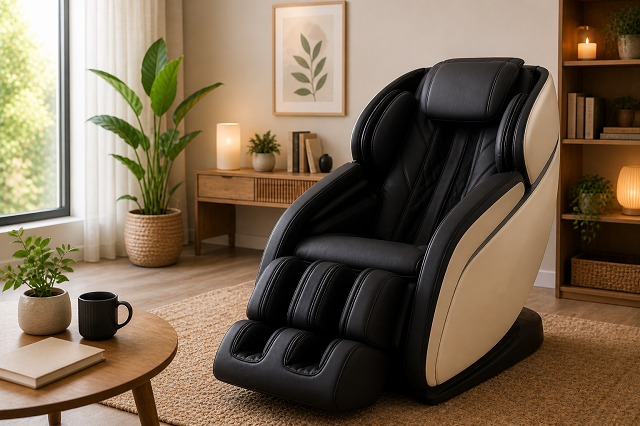 fauteuil massant salon moderne espace détente récupération fatigue